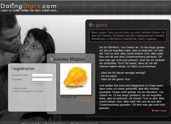 datingstars.de - Screenshot #1