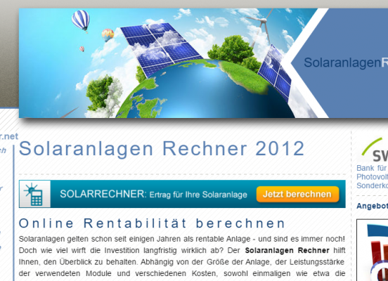 solaranlagenrechner.net - Screenshot #1